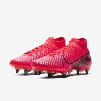 Nike Mercurial Superfly 7 Elite SG-PRO Anti-Clog Traction - Férfi Focicipő - Piros/Piros/Fekete